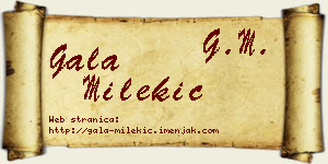 Gala Milekić vizit kartica